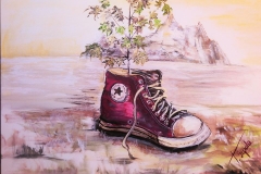 (obraz 17)  Akryl na płótnie 70 x 50 cm werniksowany. (brak)