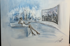 (obraz 21) Akryl na płótnie 70 x 50 cm werniksowany. (brak)