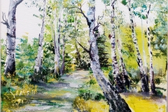 brzozy/ 50x40 / akryl / werniksowany