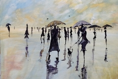 ludzie_cienie /50x50/ akryl werniksowany